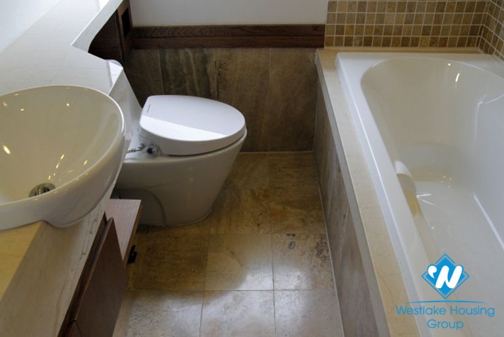 Japanese-style two bedroom apartment for rent in Truong Han Sieu Hoan Kiem